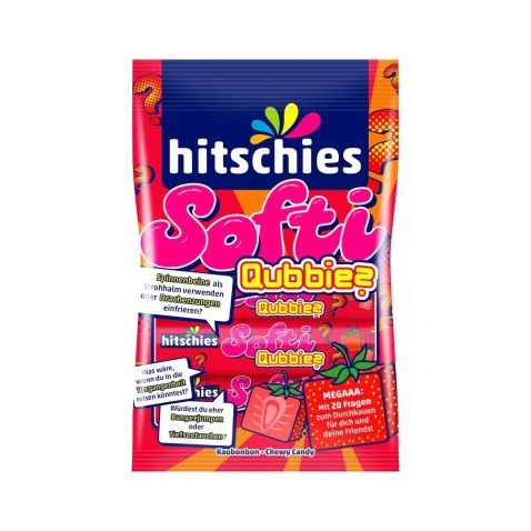 Hitschies Fresa Qubbies 80 gr. | Caramelos Blandos