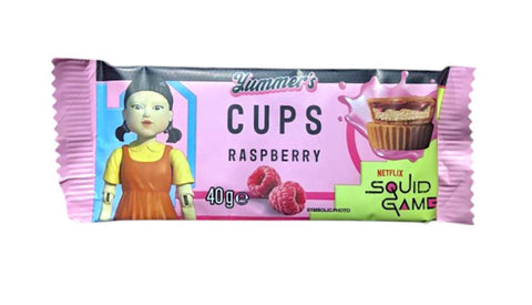 Chocolatina Juego calamar 40g Squid Game Raspberry Cups