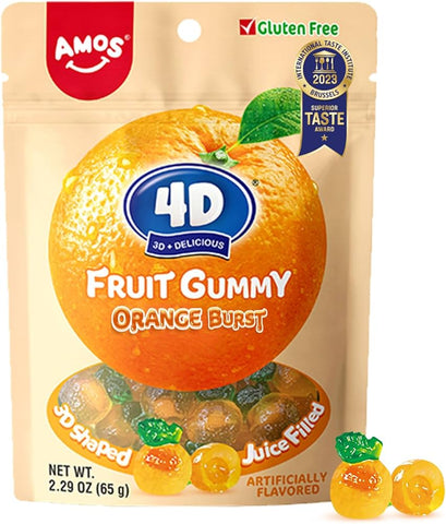Chuches 4D naranja bolsa de 65gr