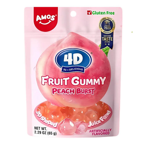 Chuches 4D melocotón bolsa de 65gr