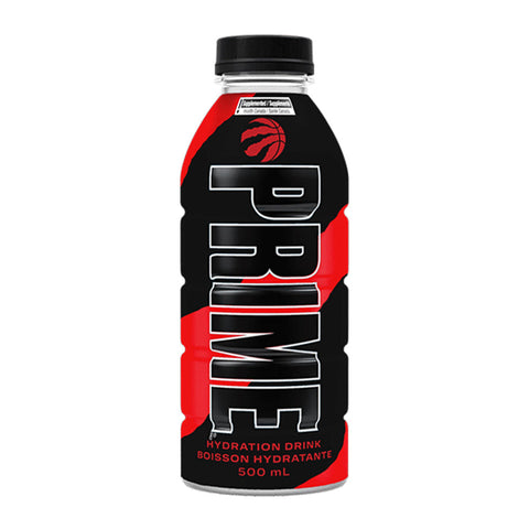 Prime Hydration Toronto Raptors Black/Red 500ml | Edición Limitada NBA